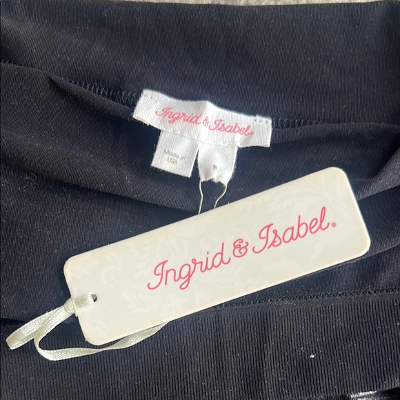 Ingrid & Isabel Black Marble Maternity Midi Skirt - Picture 2 of 4